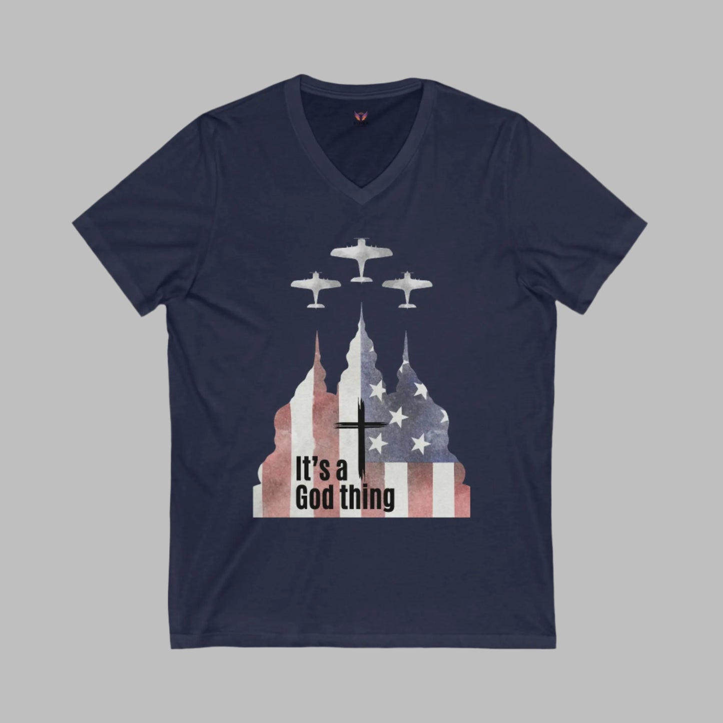 It's a God Thing Unisex Jersey Short Sleeve V-Neck Tee Printify