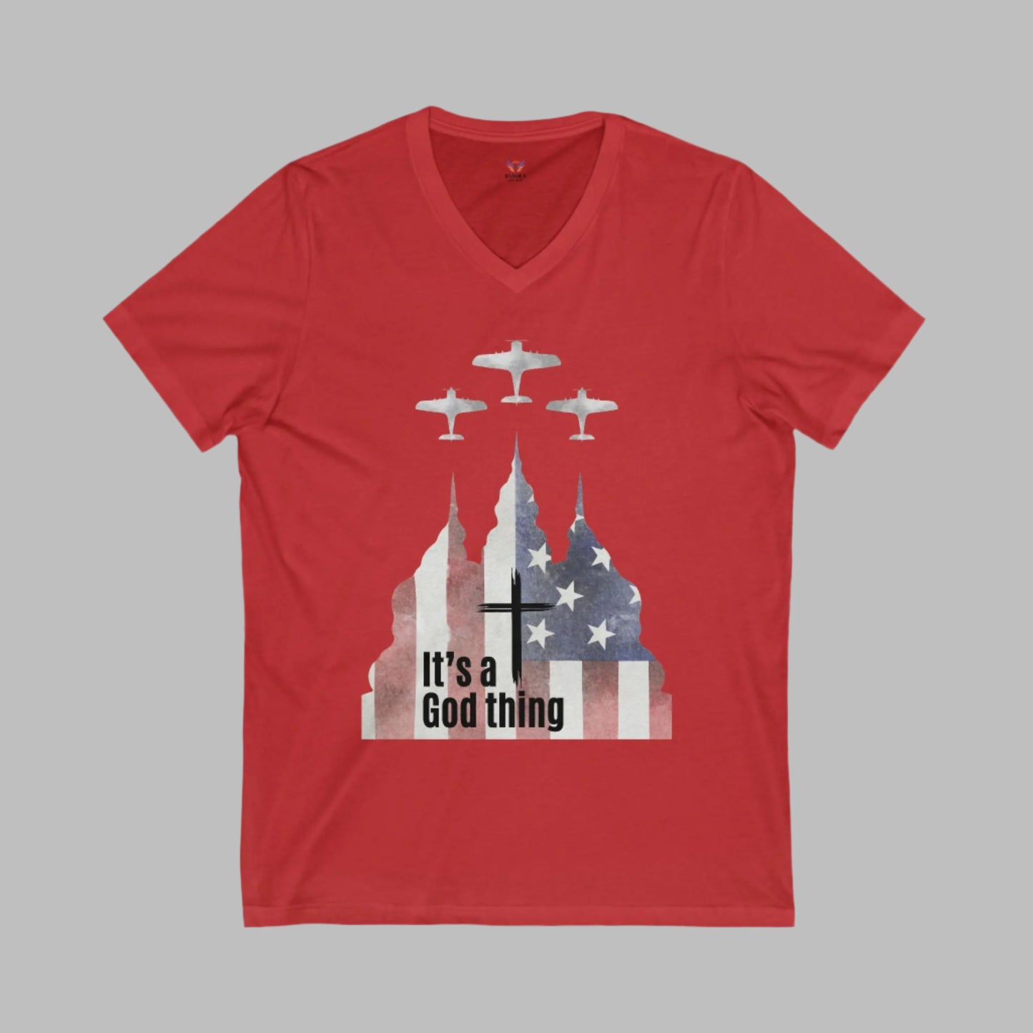 It's a God Thing Unisex Jersey Short Sleeve V-Neck Tee Printify