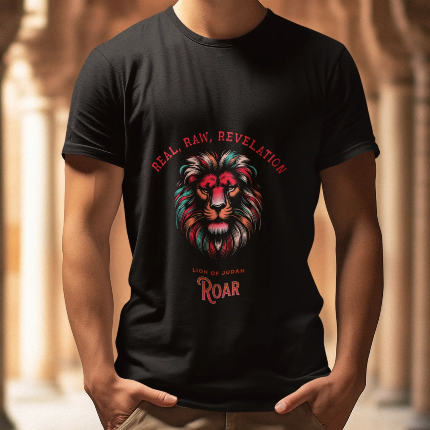 Real, Raw, Revelation Unisex Midweight T-shirt Printify
