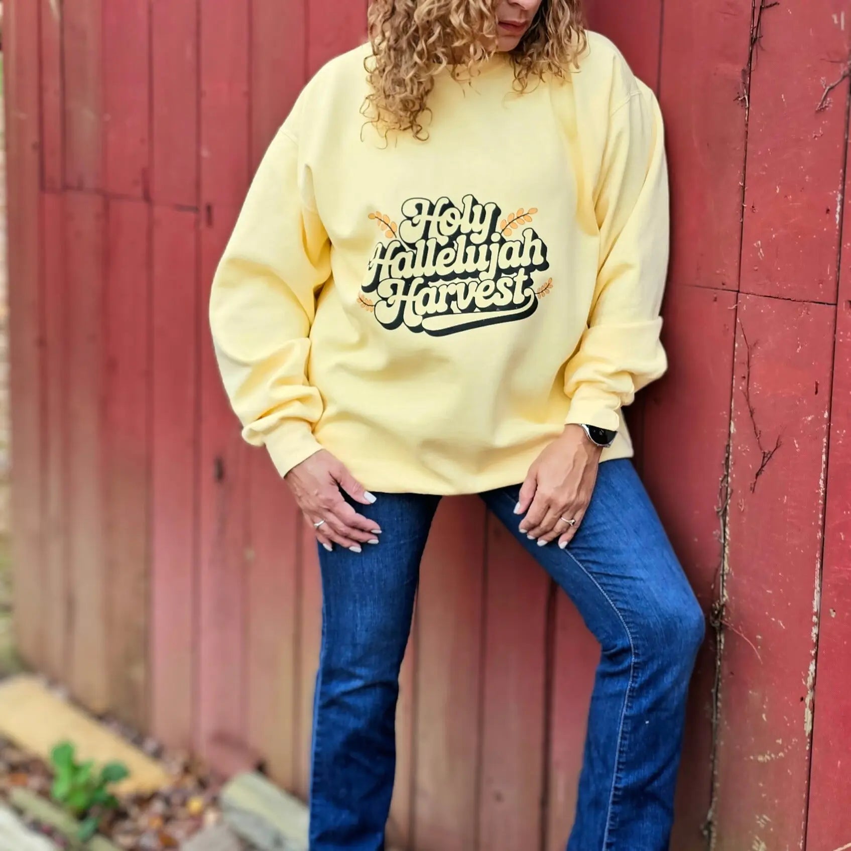 Holy Hallelujah Harvest Unisex Sweatshirt Daroe's Devine Designs