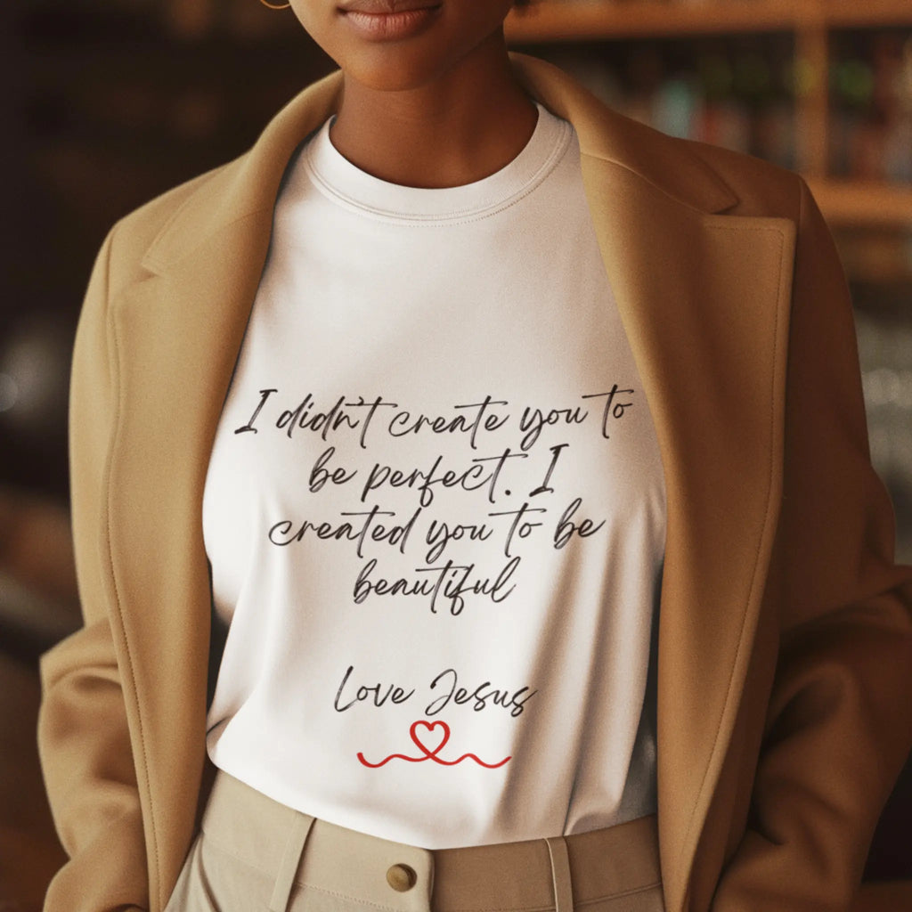 I didn't Create You To Be Perfect Jersey Short Sleeve Tee Printify