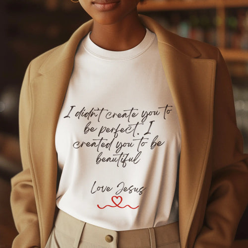 I didn't Create You To Be Perfect Jersey Short Sleeve Tee Printify