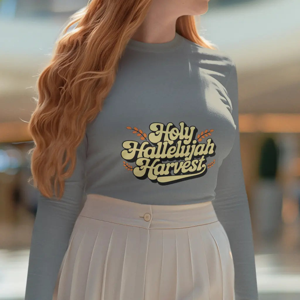 Holy Hallelujah Harvest Unisex Long Sleeve T-Shirt Daroe's Devine Designs