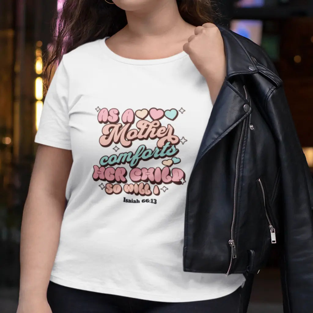 As A Mother Comforts Her Child T-shirt Printify