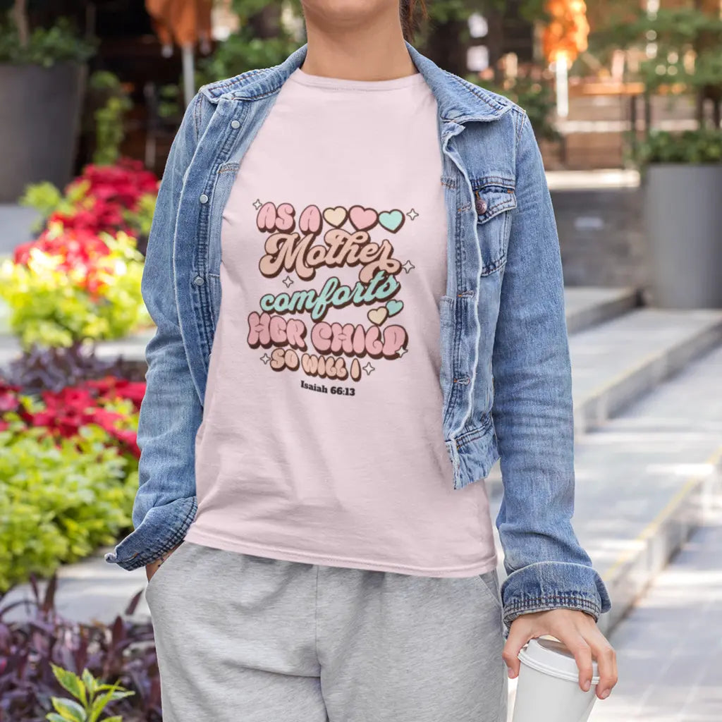 As A Mother Comforts Her Child T-shirt Printify