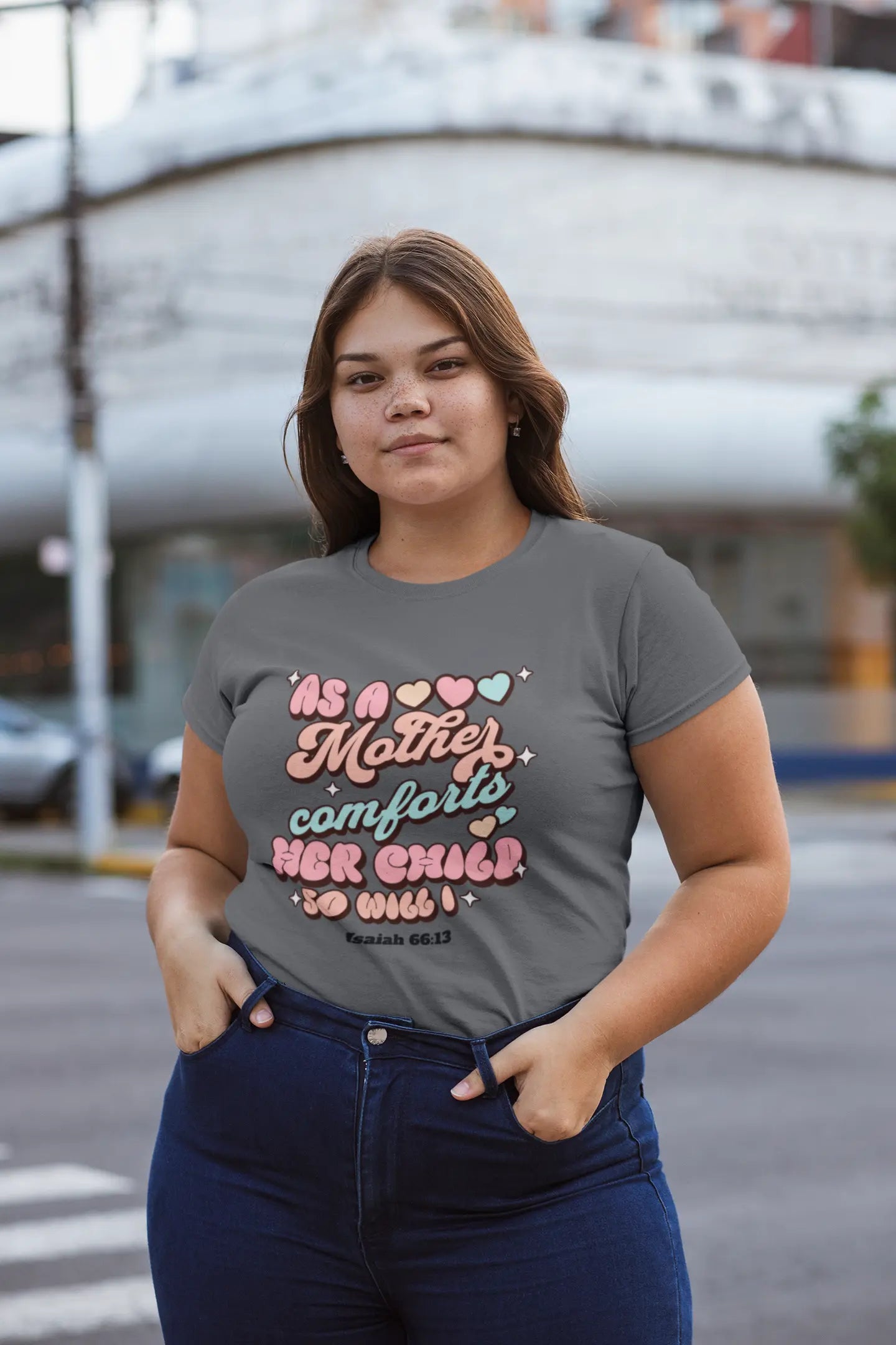 As A Mother Comforts Her Child T-shirt Printify